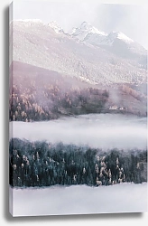 Постер Туманные горы в Альпах, Италия