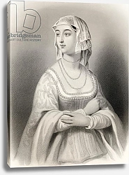 Постер Стаал Пьер (грав) Margret of Anjou illustration from 'World Noted Women' by Mary Cowden Clarke, 1858
