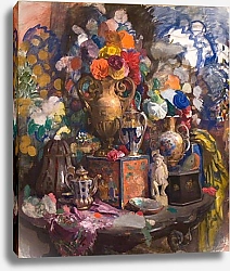 Постер Сапунов Николай Цветы и фарфор (1912, Русский Музей)