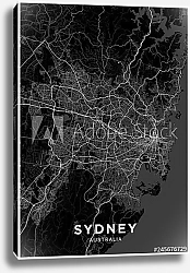 Постер Темная карта Сиднея