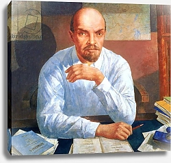 Постер Петров-Водкин Кузьма Portrait of Vladimir Ilyich Lenin, 1934