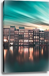 Постер Дома у канала, Амстердам, Нидерланды