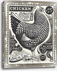 Постер Ретро-реклама куриного мяса