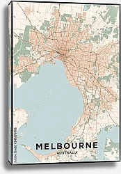 Постер Цветная карта Мельбурна