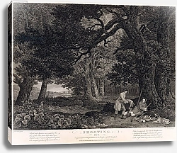 Постер Стаббс Джордж Shooting, plate 4, engraved by William Woollett 1771