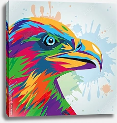Постер Цветной орел, портрет