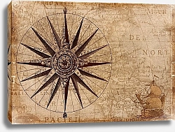 Постер Старинная морская карта 