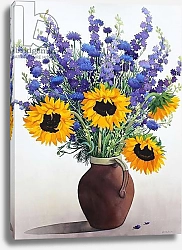 Постер Рэйленд Кристофер (совр) Summer Flowers in Brown Jug