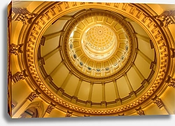 Постер Золотой купол в Капитолии, США.