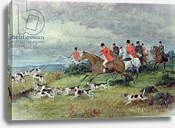 Постер Калдекотт Рэндольф Fox Hunting in Surrey, 19th century