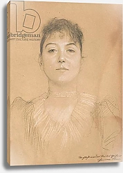 Постер Климт Густав (Gustav Klimt) Portrait of a Woman, c.1890-1891