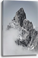 Постер Гора Монблан в тумане