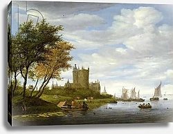 Постер Русдал Соломон River Estuary with a castle