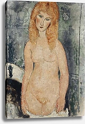 Постер Модильяни Амедео (Amedeo Modigliani) Nude Standing, c.1917-18