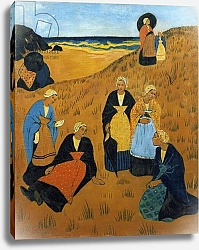 Постер Серюзье Поль Young Breton Women wearing Shawls, or The Girls of Douarnenez, 1895