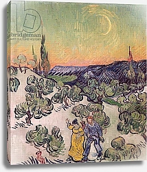 Постер Ван Гог Винсент (Vincent Van Gogh) Moonlit Landscape, 1889