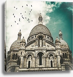 Постер Франция, Париж, базилика Сакре-Кёр