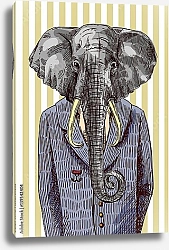 Постер Слон в пиджаке