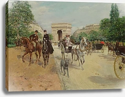 Постер Стейн Джордж Riders and Carriages on the Avenue du Bois, 1910