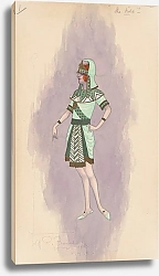Постер Барнс Уилл Р. Woman’s costume; Short green skirt, 1