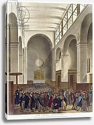 Постер Роуландсон Томас The New Stock Exchange, Bartholomew Lane, from Ackermann's 'Microcosm of London', published 1809