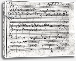 Постер Моцарт Вольфганг Trio in G major for violin, harpsichord and violoncello 1786 2