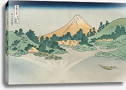 Постер Хокусай Кацушика Thirty-Six Views of Mt. Fuji:  The Surface of Lake Misaka in Kai Province