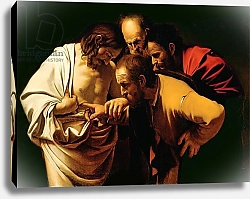 Постер Караваджо (Caravaggio) The Incredulity of St. Thomas, 1602-03