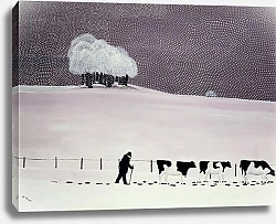 Постер Рове Мэгги (совр) Cows in a snowstorm