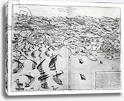 Постер Школа: Итальянская 16в. Map of the Taking of Tunis by the Spanish in 1573