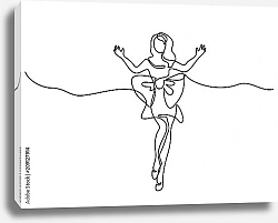 Постер Девушка в платье с пышным бантом