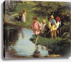 Постер Прянишников Илларион Дети на рыбалке