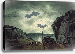 Постер Смит Джон (акв) Bay Scene in Moonlight, 1787