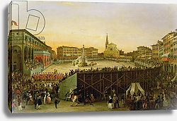 Постер Синьорини Джованни The Chariot Race at Piazza Santa Maria Novella in Florence