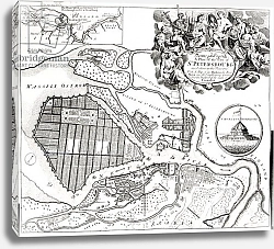 Постер Школа: Английская 18в. Map of St.Petersburg