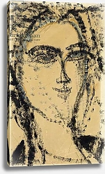 Постер Модильяни Амедео (Amedeo Modigliani) Head of a Woman, 1915