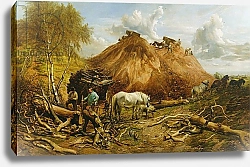 Постер Купер Томас Сидни Clearing the Wood for the Iron Way, 1880
