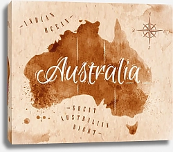 Постер Карта Австралии
