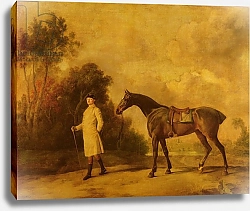 Постер Стаббс Джордж Assheton, first Viscount Curzon, and his mare Maria, 1771