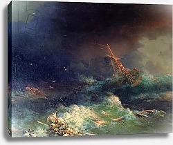 Постер Айвазовский Иван The Disaster of the Liner Ingermanland at Skagerrake near Norway on August 30th, 1842