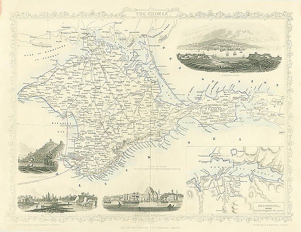 Карта Крыма, 1855г. 1