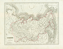 Постер Карта: Сибирь (азиатская часть России) 1