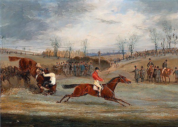 Scenes from a steeplechase- Near the Finish 1845