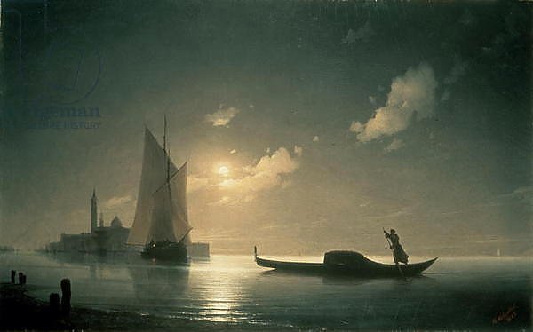 Gondolier at Sea by Night, 1843