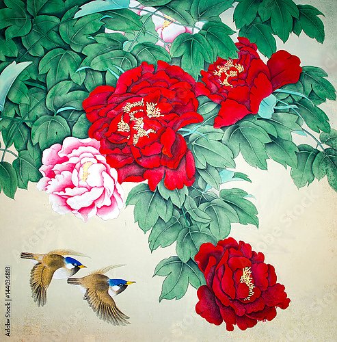 Китайские цветы и птицы