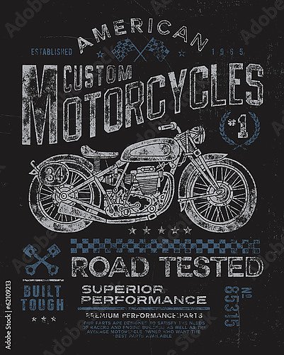 Ретро плакат. Мотоциклы