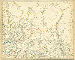 Постер Карта Россия в Европе, часть II, 1835г.