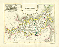 Постер Карта Азиатской России, 1824г.