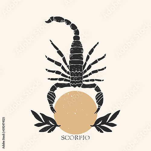 Знак зодиака Скорпион в стиле бохо