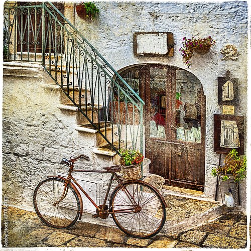 Старая улочка Италии, ретро-фото